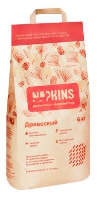 NAPKINS древесный наполнитель, 6 кг - фотография № 2