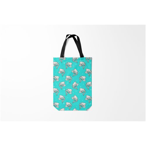 фото Сумка-шоппер / 31х42 см / морские жители / рыбы котики и рыбки burnettie