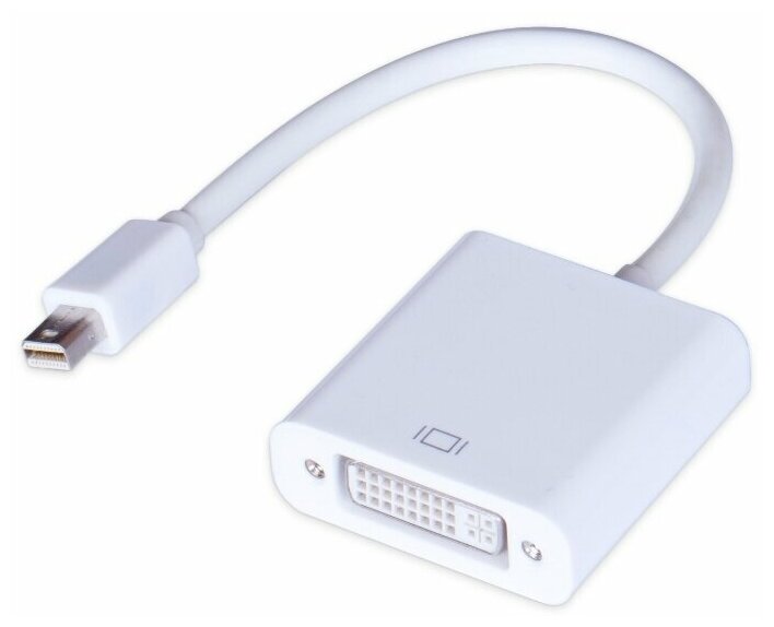 Видео адаптер GAL 2533 переходник mini DisplayPort на DVI - белый, кабель 0.25м