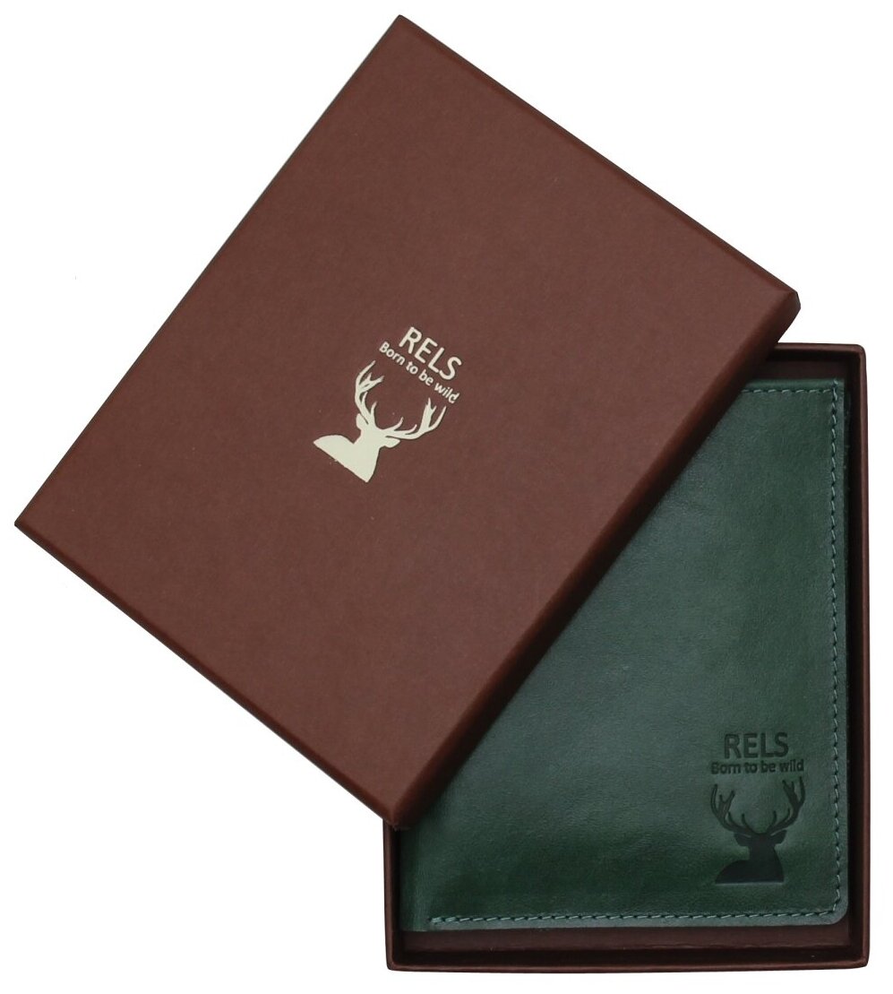 Обложка для автодокументов RELS, зеленый — фото 1