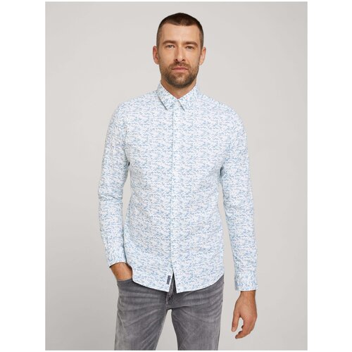 Рубашка Tom Tailor для мужчин голубая, размер S (46) рубашка tom tailor denim tom tailor denim to793ewexgd6
