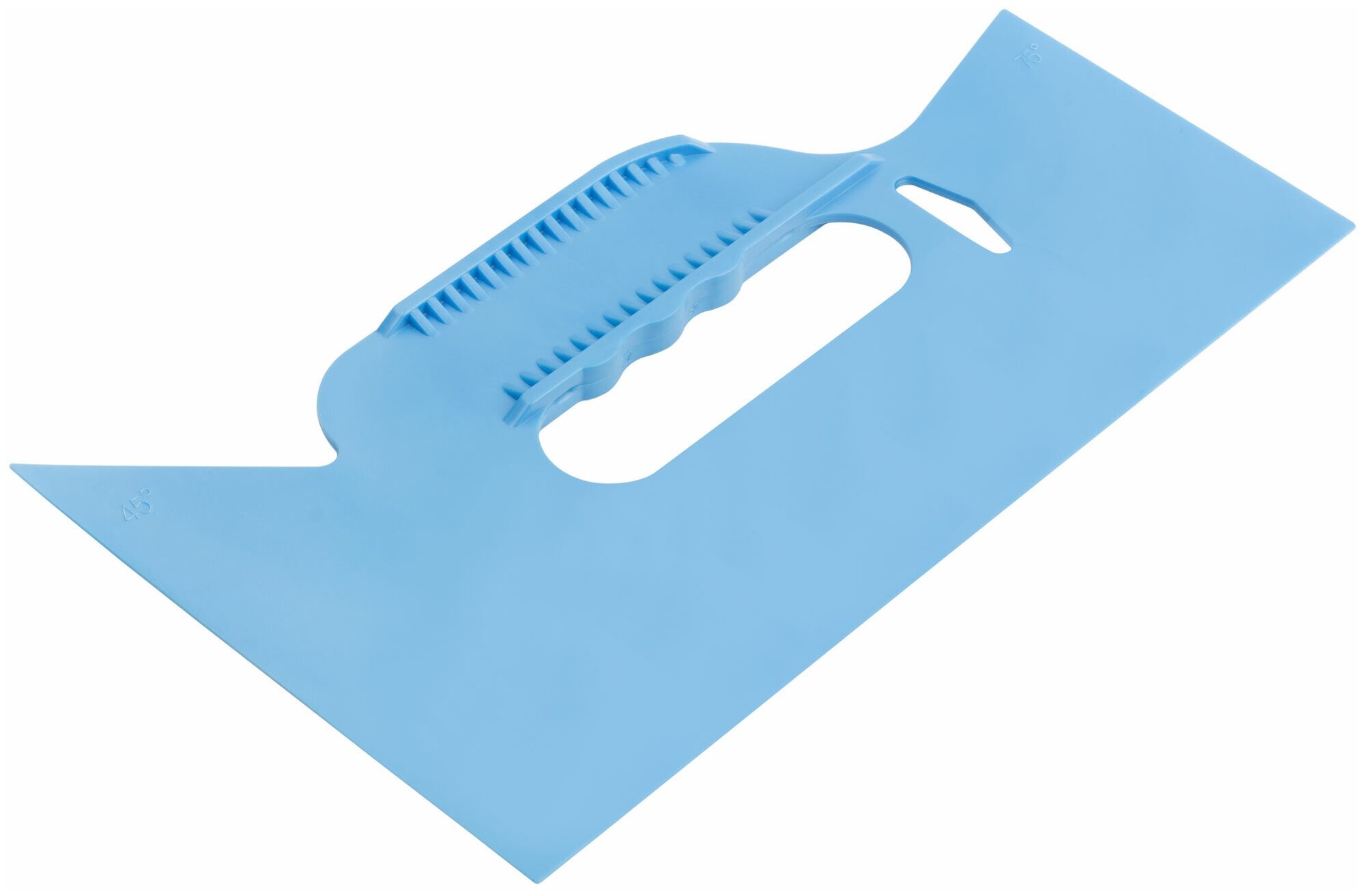 Шпатель прижимной для разглаживания обоев пластиковый синий 255 мм