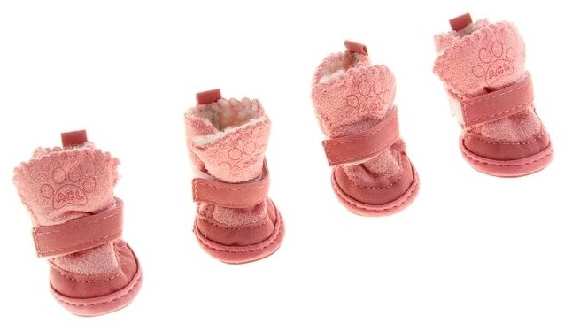 Market-Space Ботинки Элеганс, набор 4 шт, размер 2 (подошва 4,5x3,7 см) розовые - фотография № 1