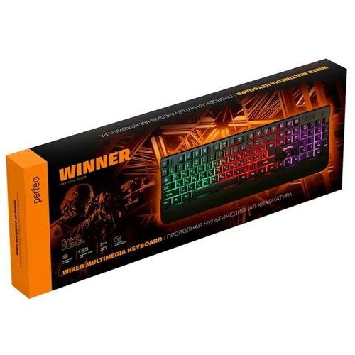 Клавиатура Perfeo WINNER GAME DESIGN подсветка USB чёрный 69000₽