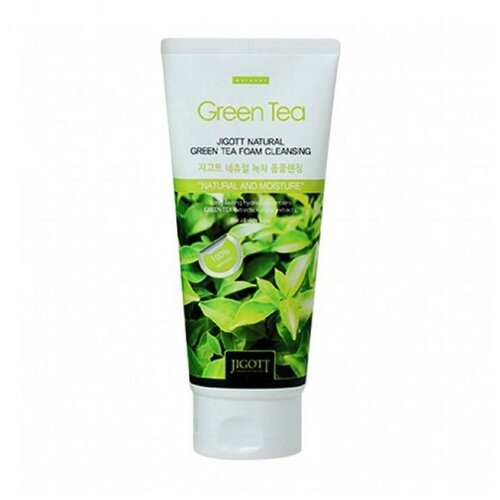 Пенка для лица с экстрактом зеленого чая, 180 мл, NATURAL GREEN TEA FOAM CLEANSING, Jigott, 8809541281549