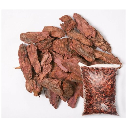 Кора лиственницы крупная для декорирования клумб,60 л