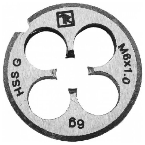 Плашка метрическая М10 х 1,0 d = 30 х 11 мм HSS Thorvik D-Combo MD101