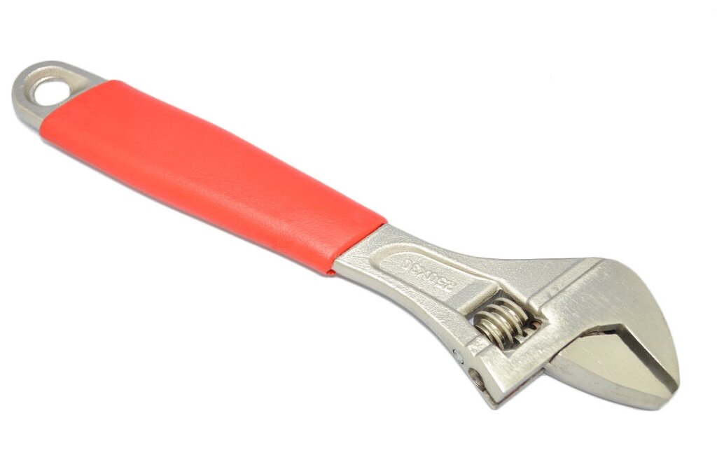 Разводной гаечный ключ с удобной ручкой и измерителем