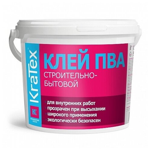 Клей ПВА строительный KRATEX 2,4кг