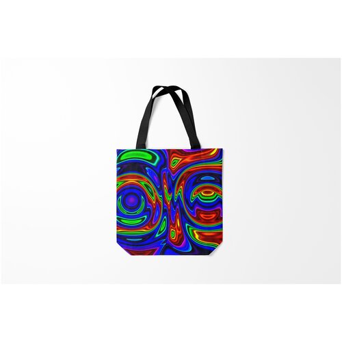 фото Сумка-шоппер / 40х40 см / неоновые принты / разные краски burnettie