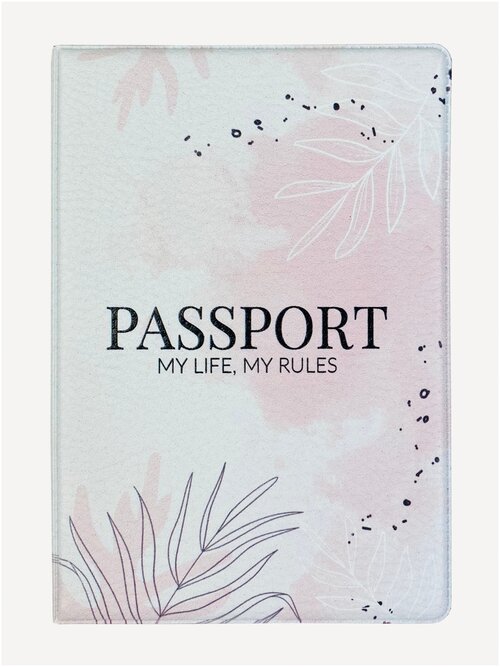 Обложка для паспорта Wonder Me GIFT, белый, розовый