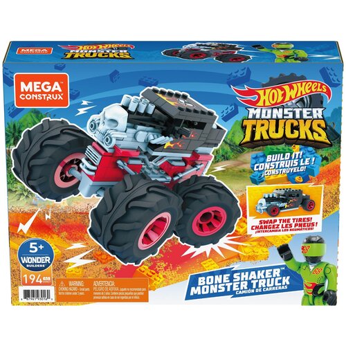 Конструктор Mega Construx Hot Wheels Монстр-трак GVM27, 194 дет. конструктор mega construx hot wheels gvm28 машинка гоночная 102 дет