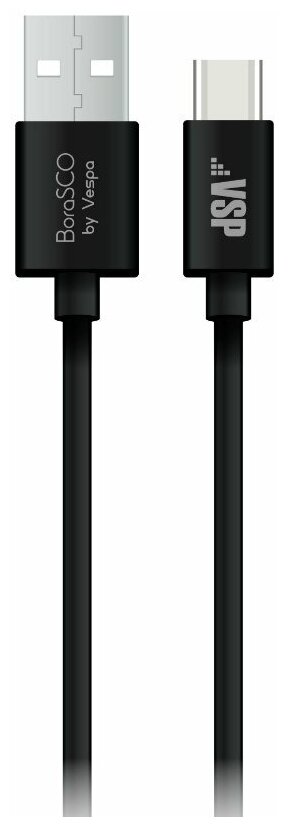 BORASCO Кабель BoraSCO 37340 USB-C 1м Черный