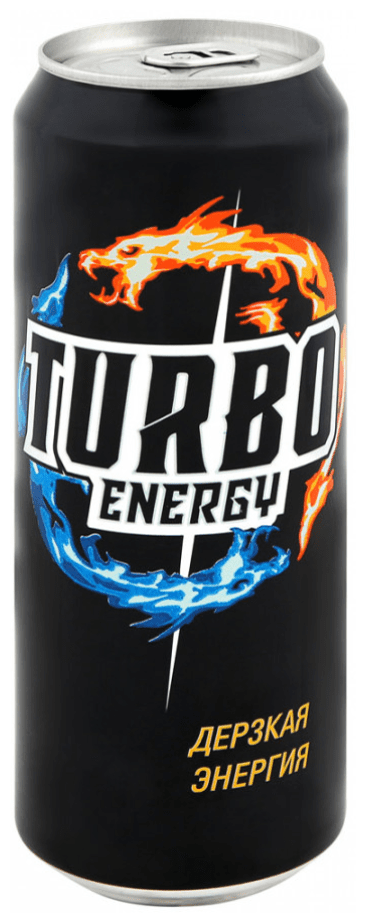 Энергетический напиток "Turbo energy Дерзкая энергия" безалкогольный тонизирующий газированный, 0,45 мл, 1 банка + DVD диск в подарок к заказу - фотография № 1