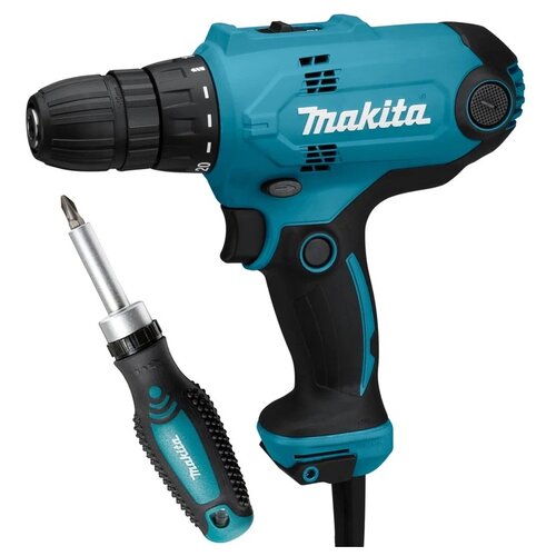 Дрель-шуруповерт Makita DF0300X1, 320 Вт, без аккумулятора дрель безударная makita df0300 320вт