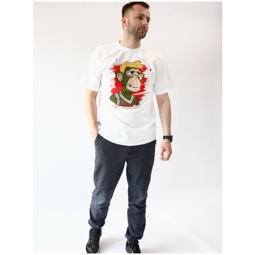 фото Футболка, цвет белый, размер m (46-48) solmax fashion