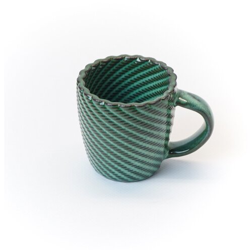 Керамическая чашка для кофе Эспрессо Parametric 100 мл. Оливковая