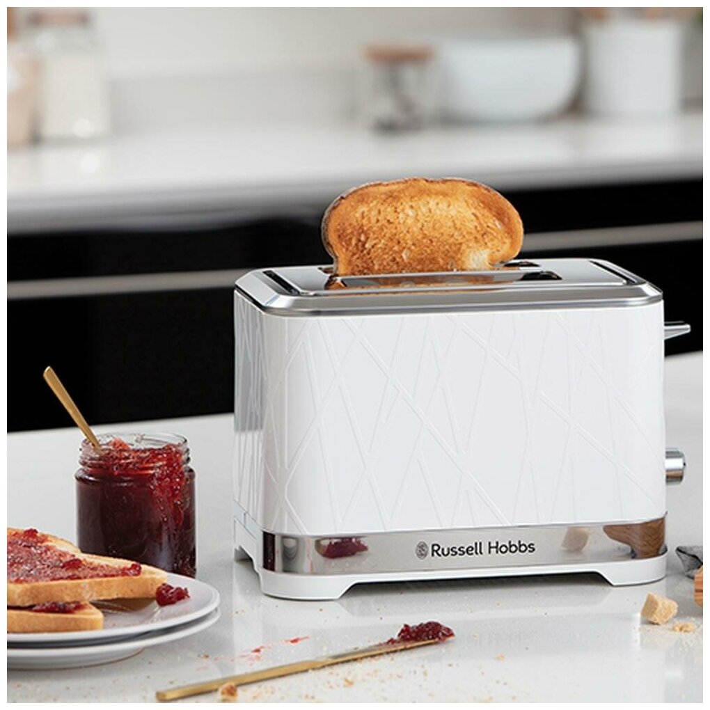 Тостер Russell Hobbs 28090-56 Structure 2S Toaster White - фото №10