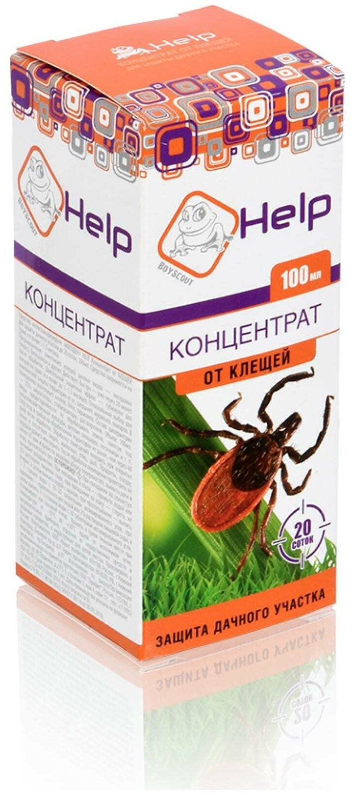 Средство от насекомых HELP Концентрат от клещей до 20 соток, инсектицидный, 100 мл 80226