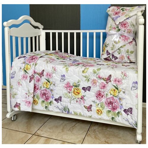 Лайм Тайм 106*145 Одеяло-покрывало Lime Time стеганое поплин рис. Радость утра