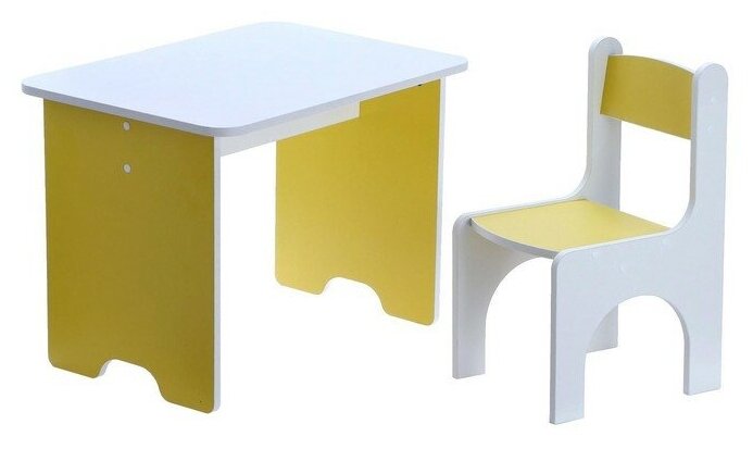 Комплект мебели "Бело-лимонный" - фотография № 1
