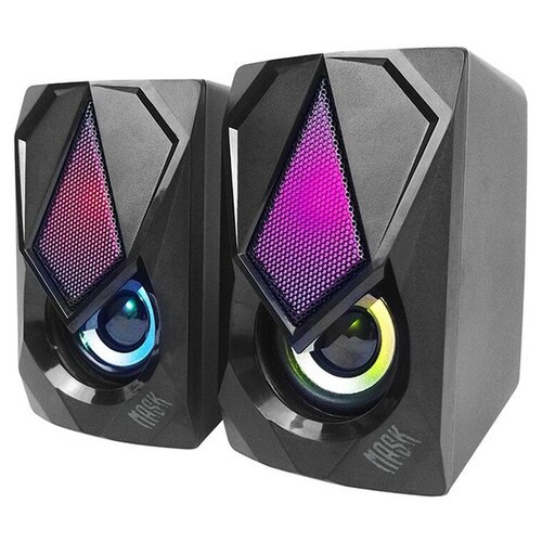 Колонки 20 Qumo Mask AS004 черный 10 Вт проводной ПДУ питание - USB порт 228200₽