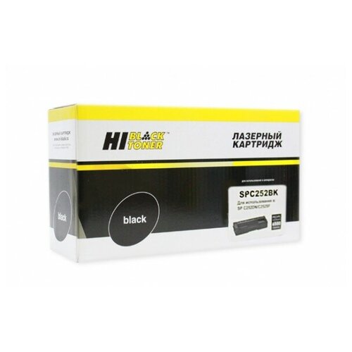 Картридж Hi-Black (HB-SPC252Bk) для Ricoh Aficio SPC252DN/C252SF, Bk, 6,5K картридж hi black hb spc252c для ricoh aficio spc252dn c252sf c 6k