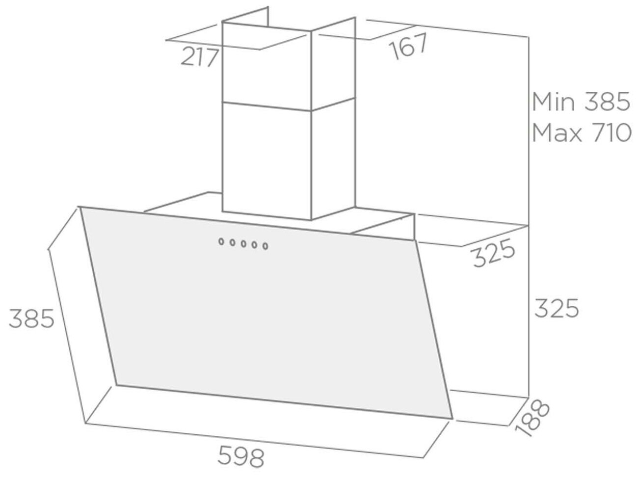 вытяжка Jetair Ariel 60 WH, белый - фотография № 4