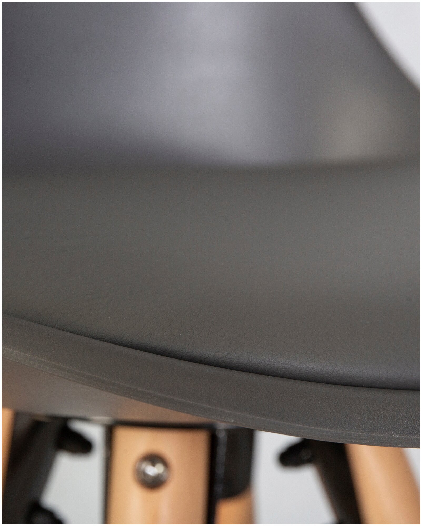 Стул полубарный RONNI LMZL-PP759A-1, цвет сиденья тёмно-серый (GR-04), цвет основания светлый бук - фотография № 5