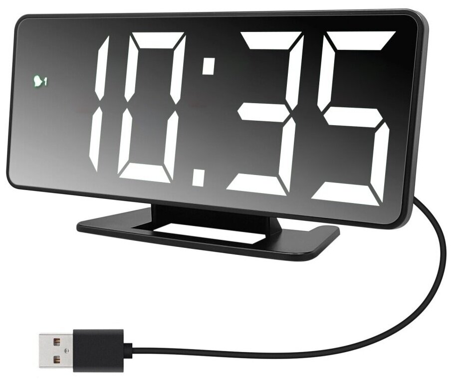VST / VST888-6белый Часы электронные - будильник с LED дисплеем