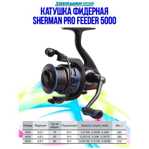 flagman катушка фидерная legend feeder 5000 6 1ш п FLAGMAN Катушка фидерная Sherman Pro Feeder 5000