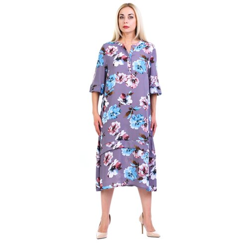 Платье Olsi, размер 48, фиолетовый платье размер 48 фиолетовый