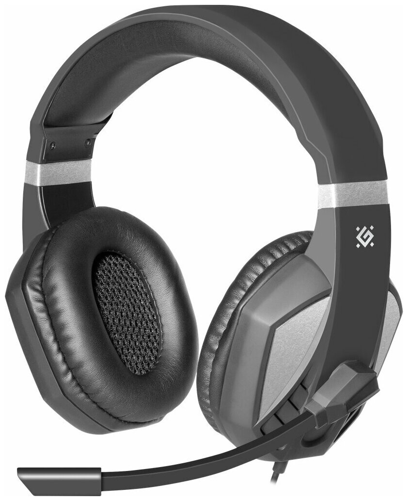 Игровые наушники с микрофоном Defender Zeyrox черныйсерый кабель 18 м