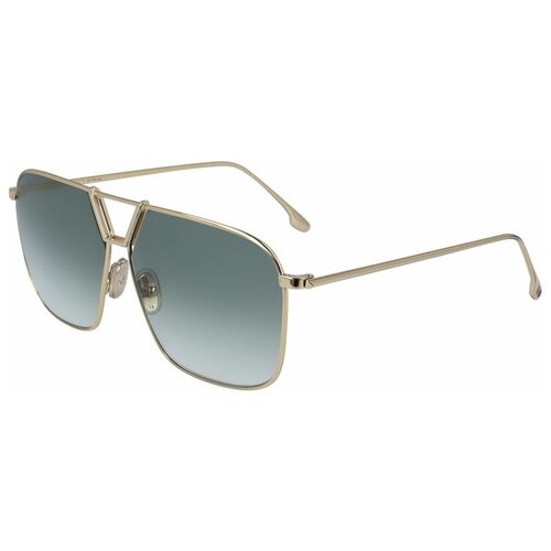 Солнцезащитные очки Victoria Beckham, прямоугольные, оправа: металл, для женщин, золотой