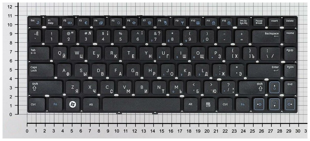 Клавиатура для ноутбука Samsumg NSK-MB3SN 0R черная без рамки