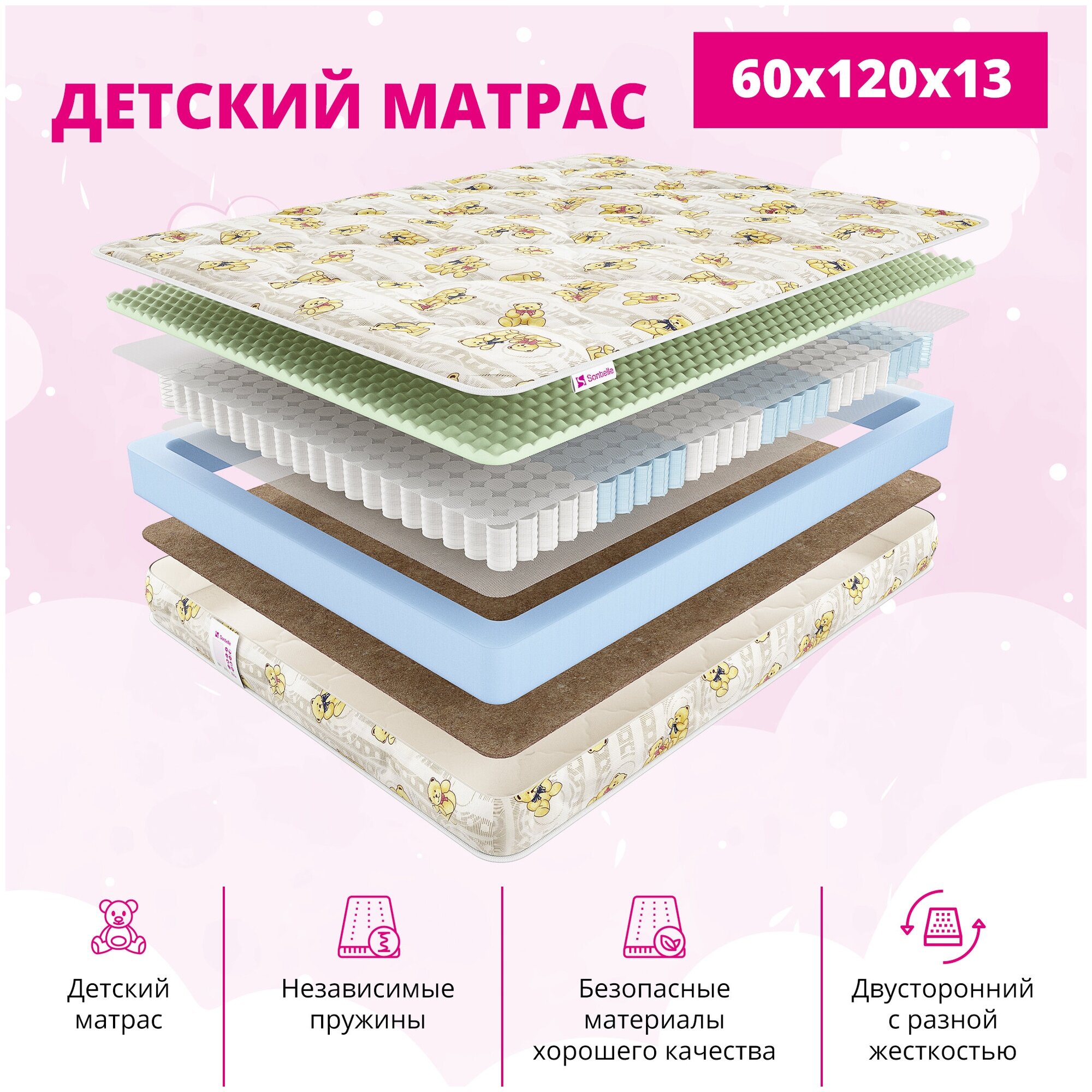 Матрас детский Sontelle Mills Kid 60x120