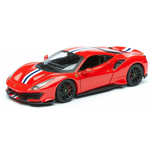 Гоночная машина Bburago Ferrari 488 PISTA (18-26026) 1:24, 18 см, красный