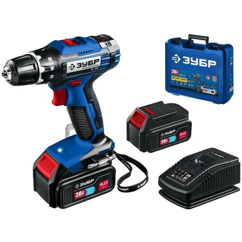 ЗУБР 20В 2 АКБ 4Ач в кейсе DL-201-42 2139900₽