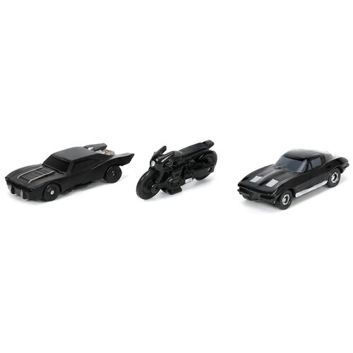 Набор машин Jada Toys Hollywood Rides 32043 1:65, 4 см, черный игровой набор jada toys dc 1995 batman forever batmobile with batman