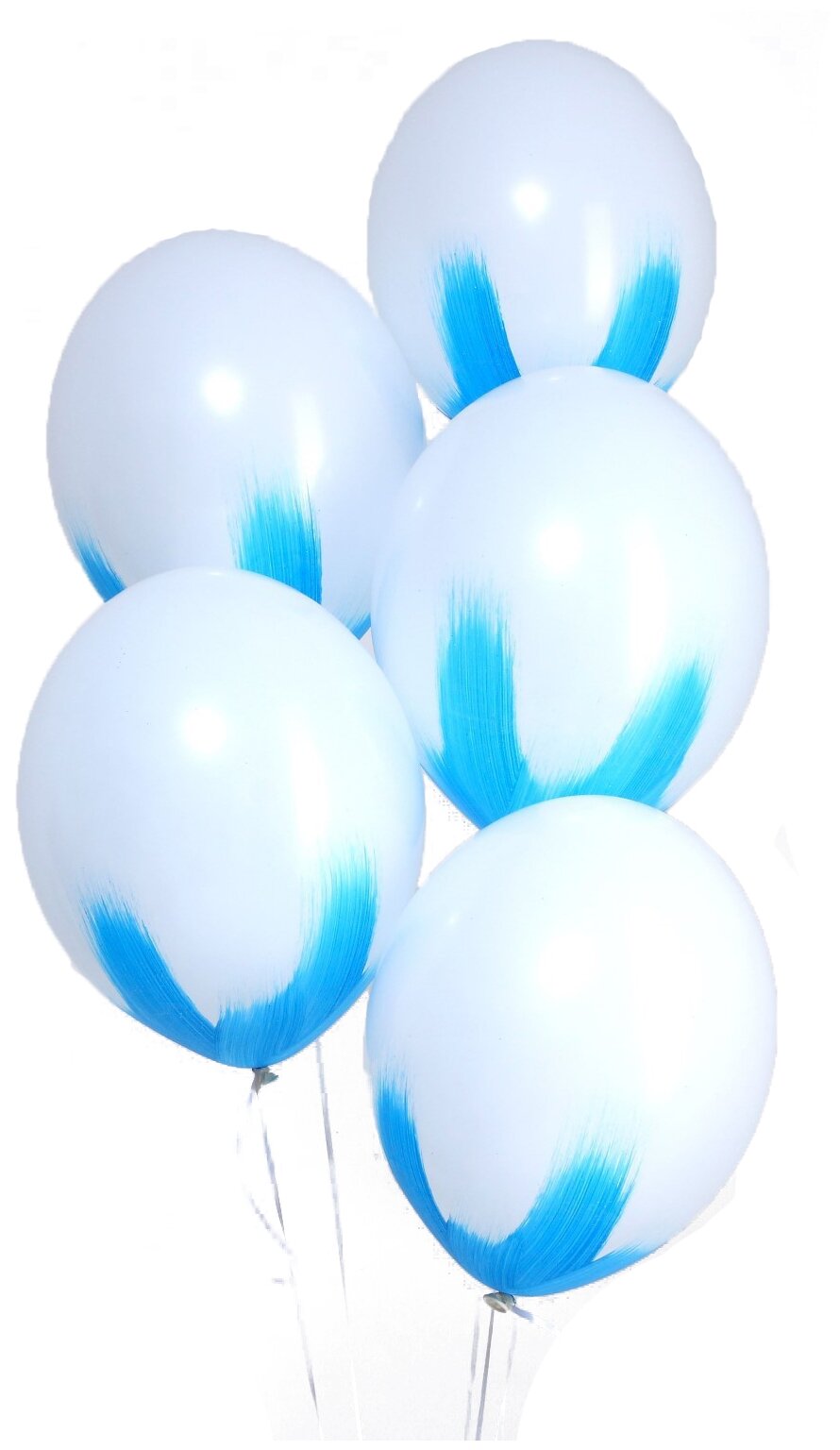 Набор воздушных шаров Страна Карнавалия Браш, пастель, синий, 5 шт.