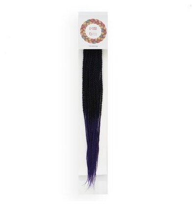 Сенегал твист 55-60 см 100 гр (CE) цвет тёмно-фиолетовый/светло-фиолетовый(#Т/Purple) Queen fair