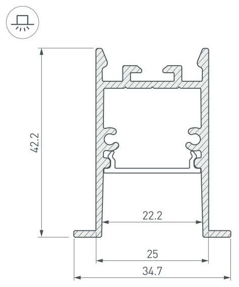 Arlight Профиль Arlight SL-Comfort-3542-F-2000 Anod Black 031765