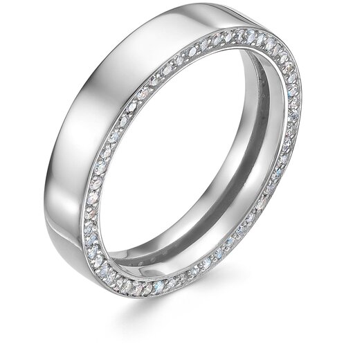 Кольцо с 112 бриллиантами 0.56 карат из белого золота 98826 VESNA jewelry, размер 16