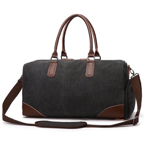 фото Сумка дорожная , 47х29, ручная кладь, черный, коричневый verezzo