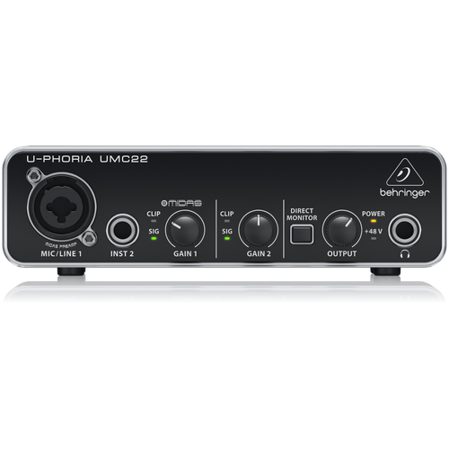 Внешняя звуковая карта BEHRINGER U-PHORIA UMC22 внешняя звуковая карта behringer u phoria umc204hd