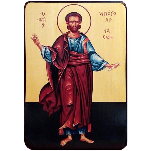 Икона Иасон Тарсийский, апостол, размер 8,5 х 12,5 см апостол от 70 ти иасон тарсийский икона на доске 8 10 см
