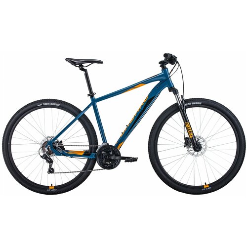 Велосипед горный хардтейл Forward APACHE 29 32 disc 2021 21 бирюзовыйоранжевый 2859000₽