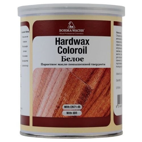 BORMA WACHS (Борма) Паркетное масло HardWax Coloroil Белое 1л тунговое масло tung oil borma wachs