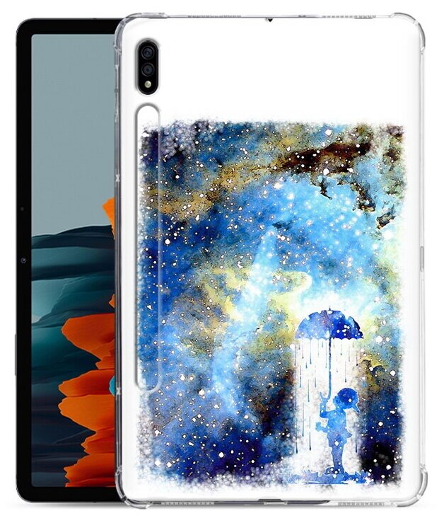 Чехол задняя-панель-накладка-бампер MyPads мальчик в небе для Samsung Galaxy Tab S7 11 SM-T870/T875 (2020)/Samsung Galaxy Tab S8 (SM-X700N) 2022 противоударный