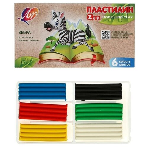 Пластилин 6 цветов 90 г ZOO